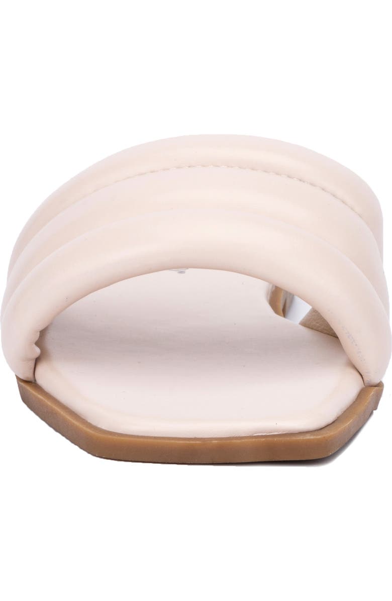 OLIVIA MILLER Indigo Quilted Slide Sandal, Alternate, color,