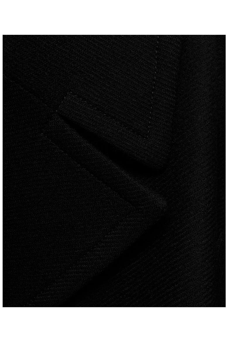 Belted Wool Blend Coat, Alternate, color, BLACK
