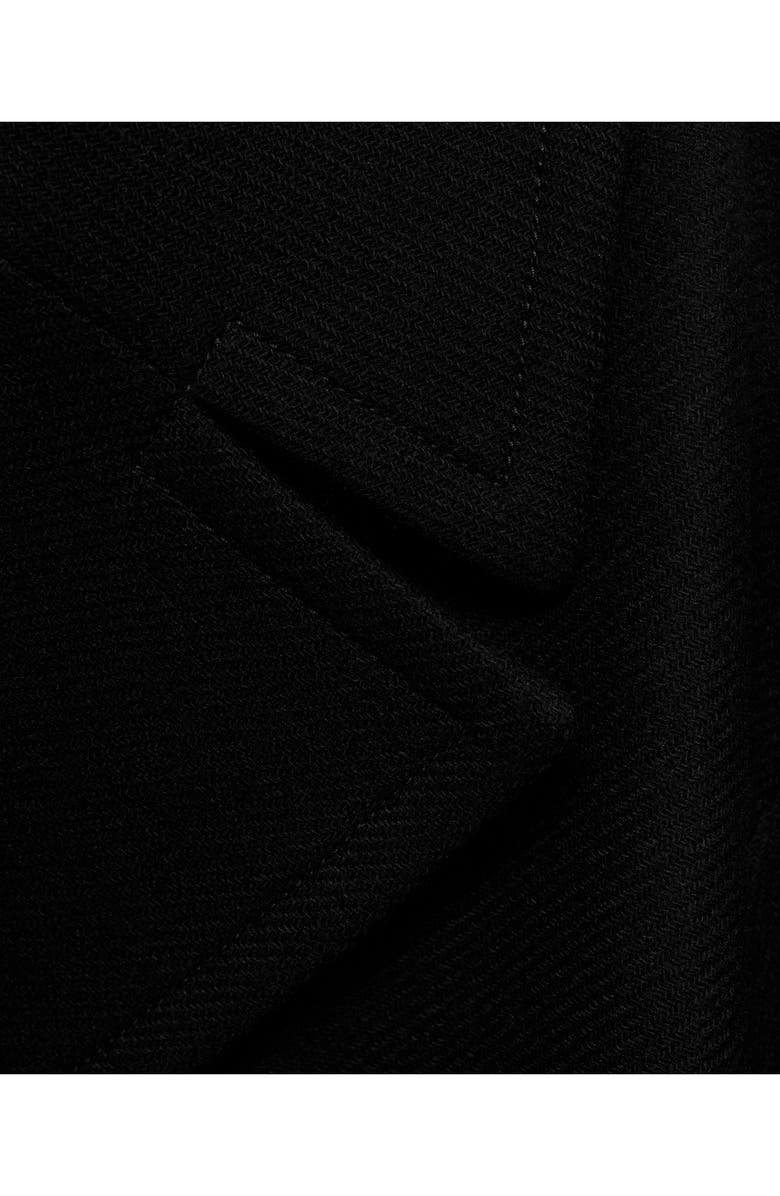 MANGO Belted Wool Blend Coat, Alternate, color, Black