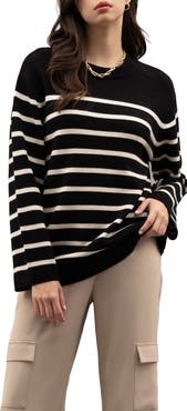 Blu Pepper Stripe Knit Pullover
