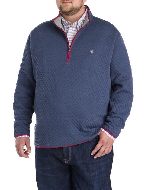 Big & Tall Quilted 1/2-Zip Pullover
