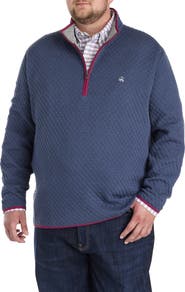 Brooks Brothers Big & Tall Quilted 1/2-Zip Pullover