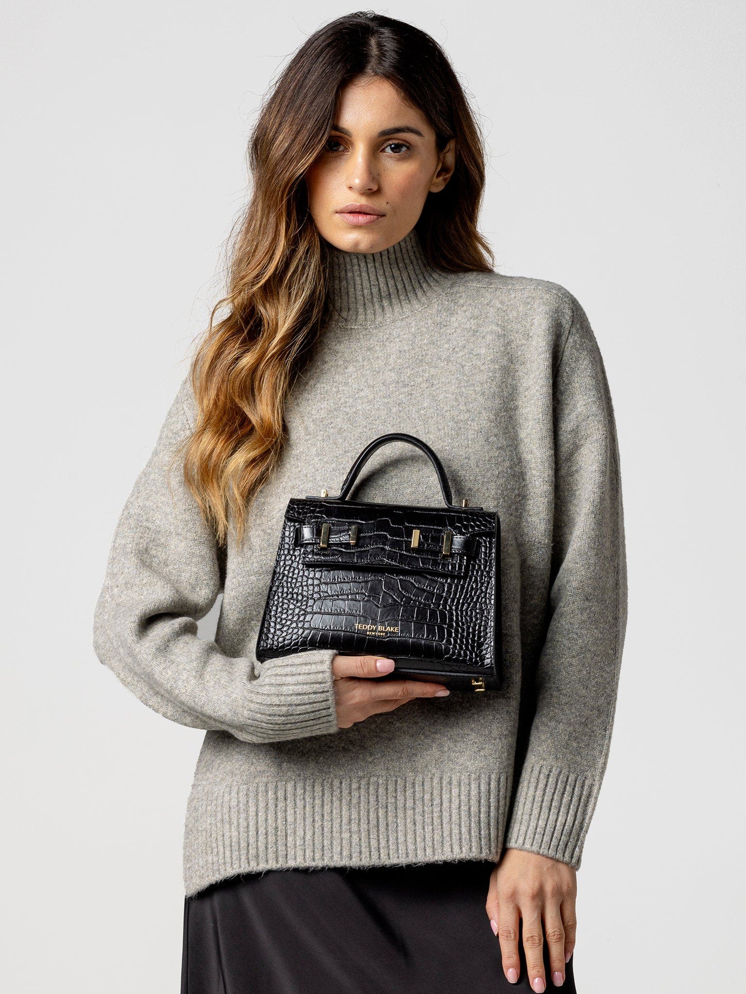 Teddy Blake Ava Croco  9", Alternate, color, Black