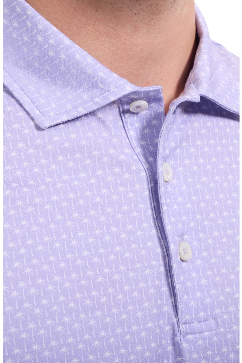 Victor OoohCotton® Palm Tree Print Polo, Alternate, color, LAVENDER