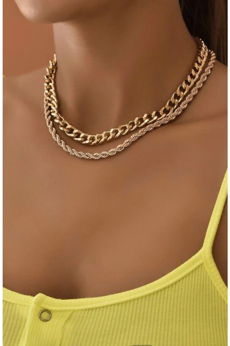 Forever Rope Chain Necklace, Alternate, color, GOLD
