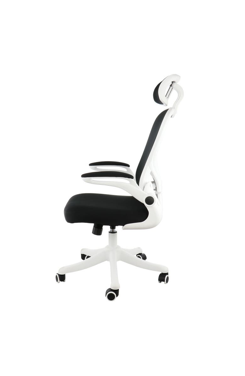 Elama High Back Adjustable Office Chair, Alternate, color, White