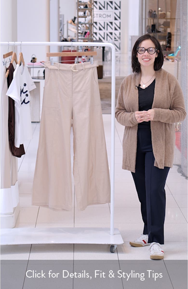 Sadie Cotton & Linen Wide Leg Pants, sales video thumbnail
