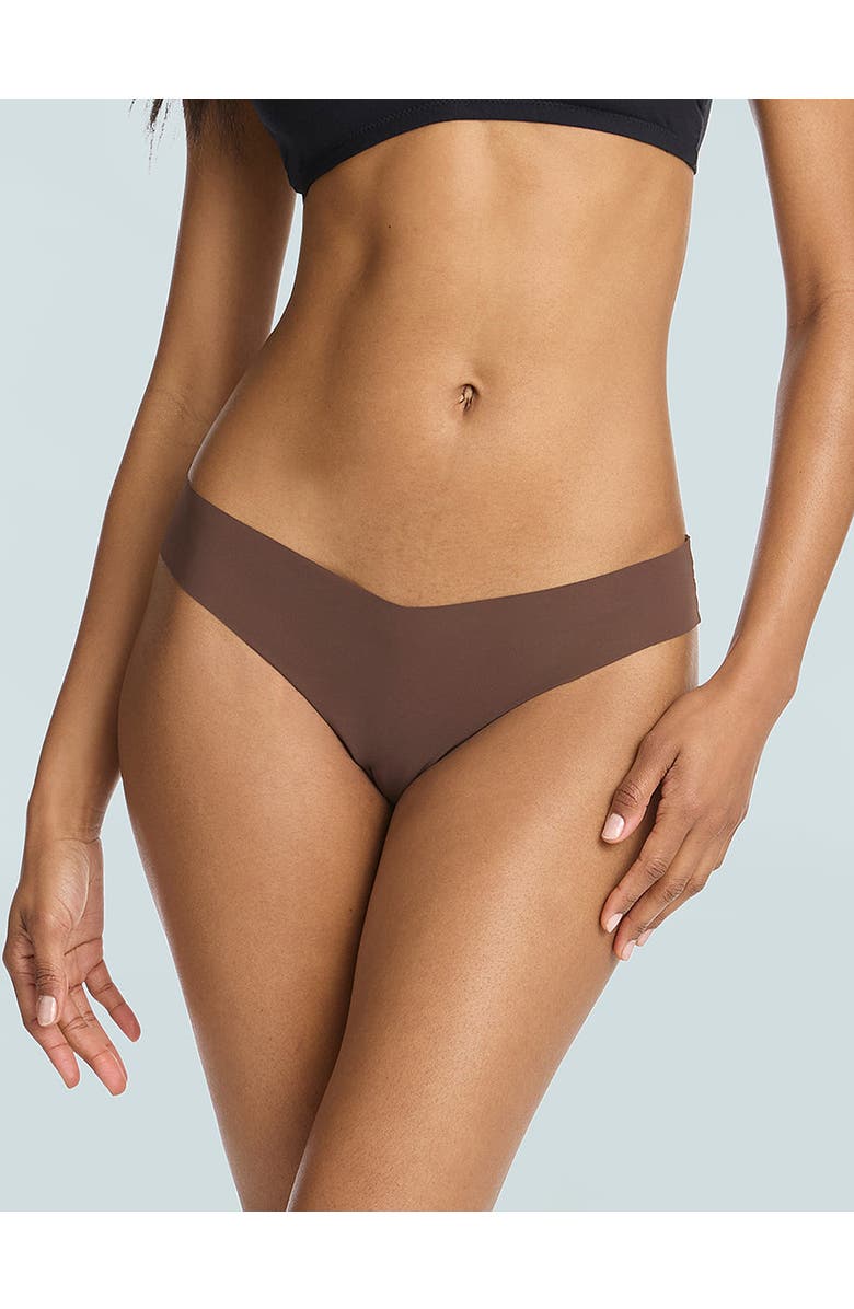 Commando Classic Solid Thong 5-Pack, Alternate, color, Mocha