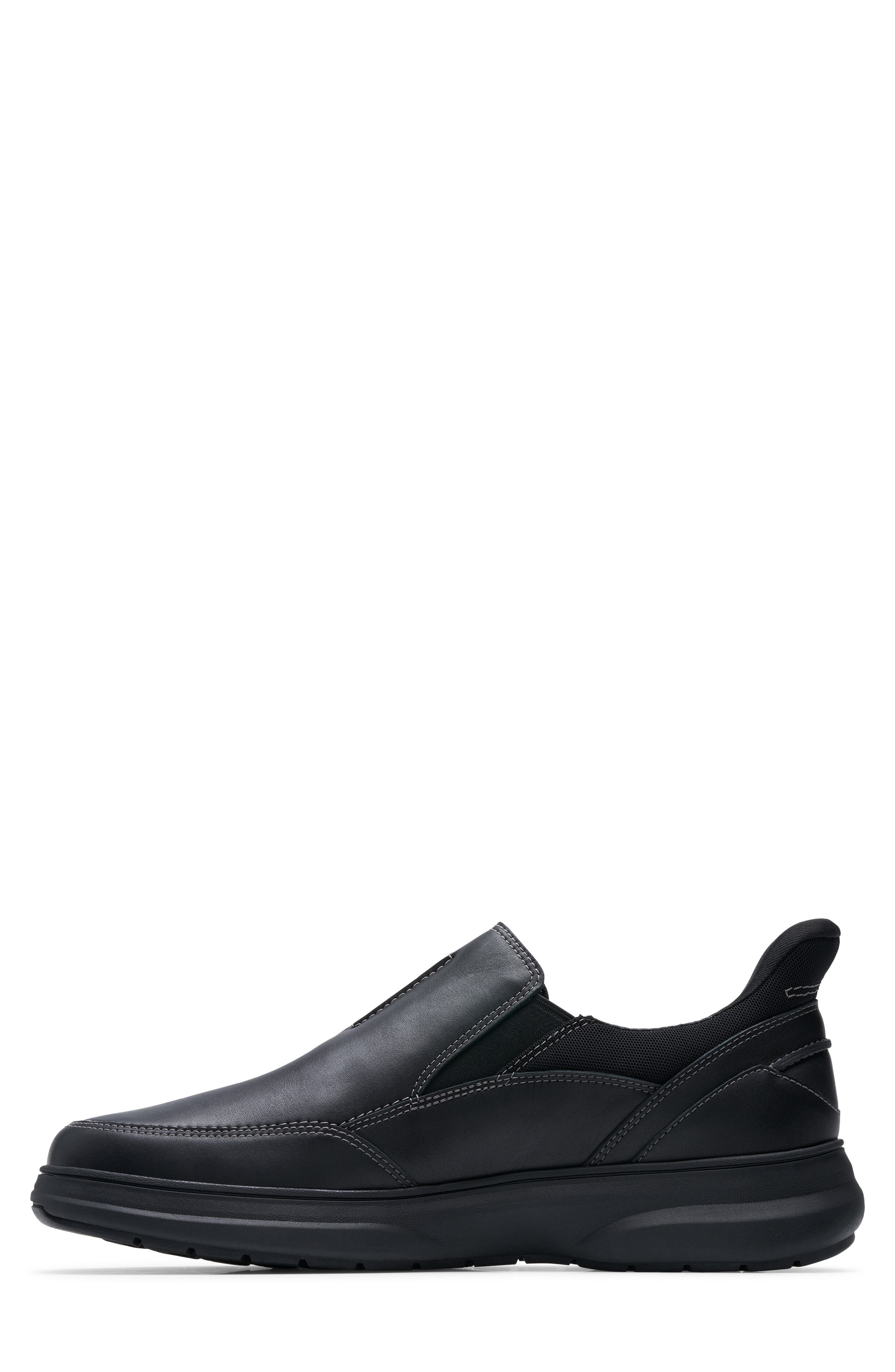 Clarks<sup>®</sup> Mullan Step Sneaker, Alternate, color, Black Leather