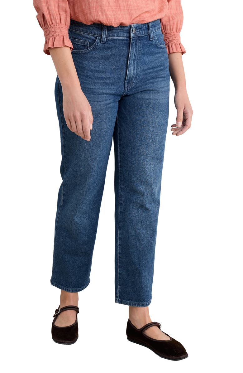 Seasalt Cornwall Penwith Ankle Straight Leg Jeans, Main, color, Mid Wash