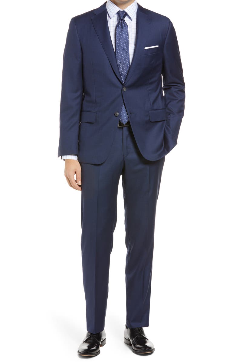 Heritage Gold Infinity Sharkskin Classic Fit Wool Suit, Main, color, 