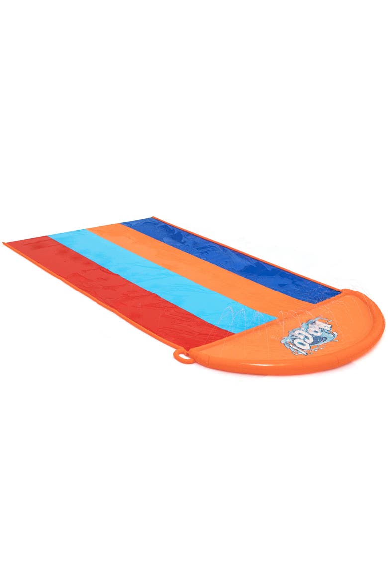 16' Quadruple Inflatable Water Slide With Splash Landing, Main, color, Multicolored