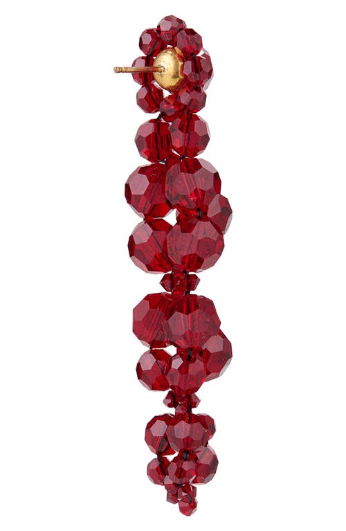 Simone Rocha Drip Crystal-embellished Drop Earrings In Red
