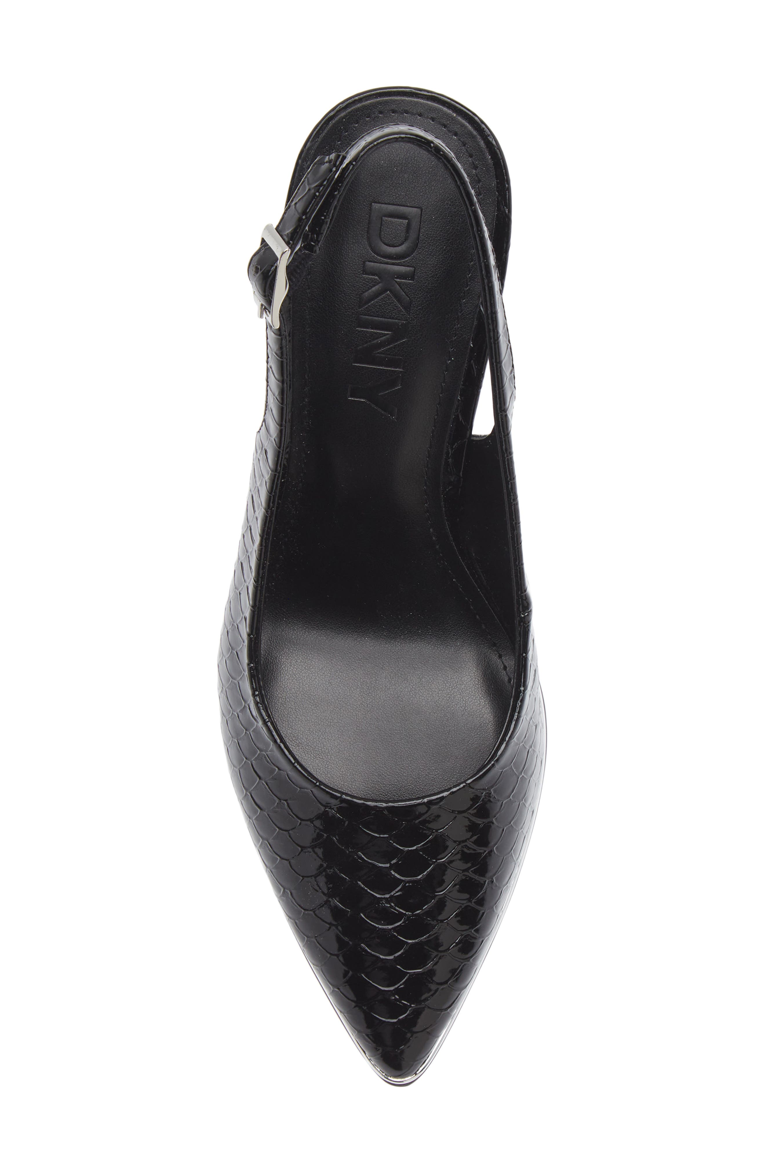 Preston Pointed Toe Slingback Pump, Alternate, color, BLACK