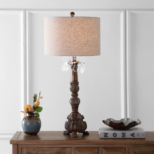 Jonathan Y 33.5in Carlisle Brown Table Lamp In Antique Brown