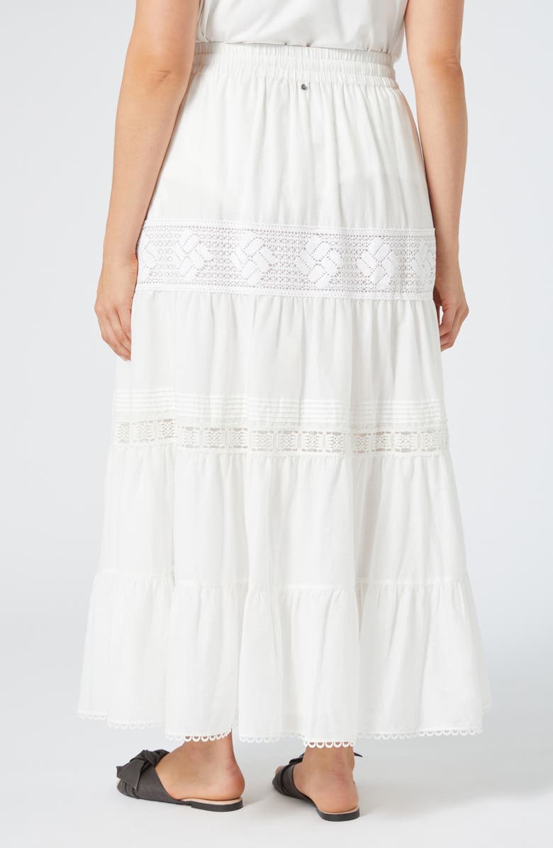 Marina Rinaldi Alarico Tiered Maxi Skirt, Alternate, color, Ivory