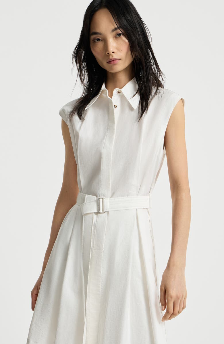 Brunello Cucinelli Mini Chemisier dress with monili, Alternate, color, Panama