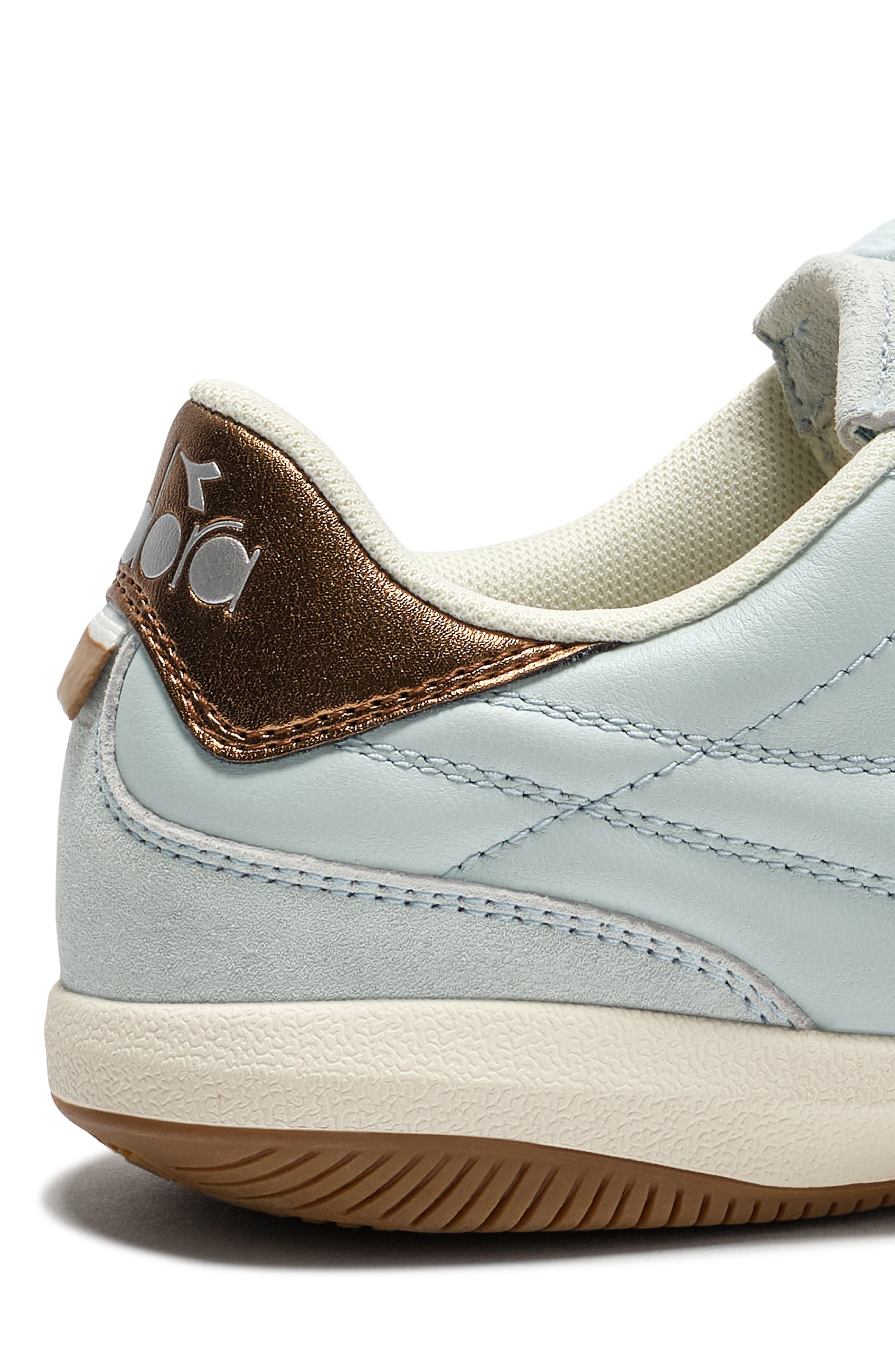 Diadora Gold Indoor Leather Sneakers, Alternate, color, Wan Blue