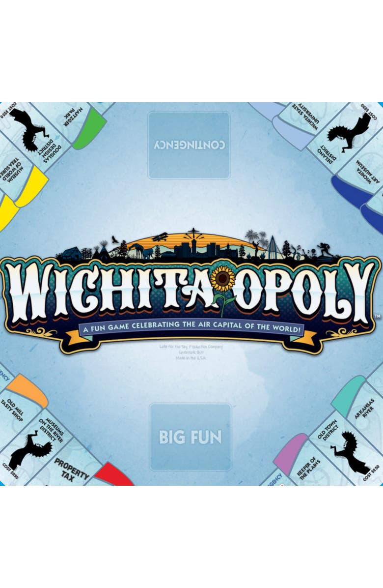 Late for the Sky Wichitaopoly Monopoly Board Game, Alternate, color, 