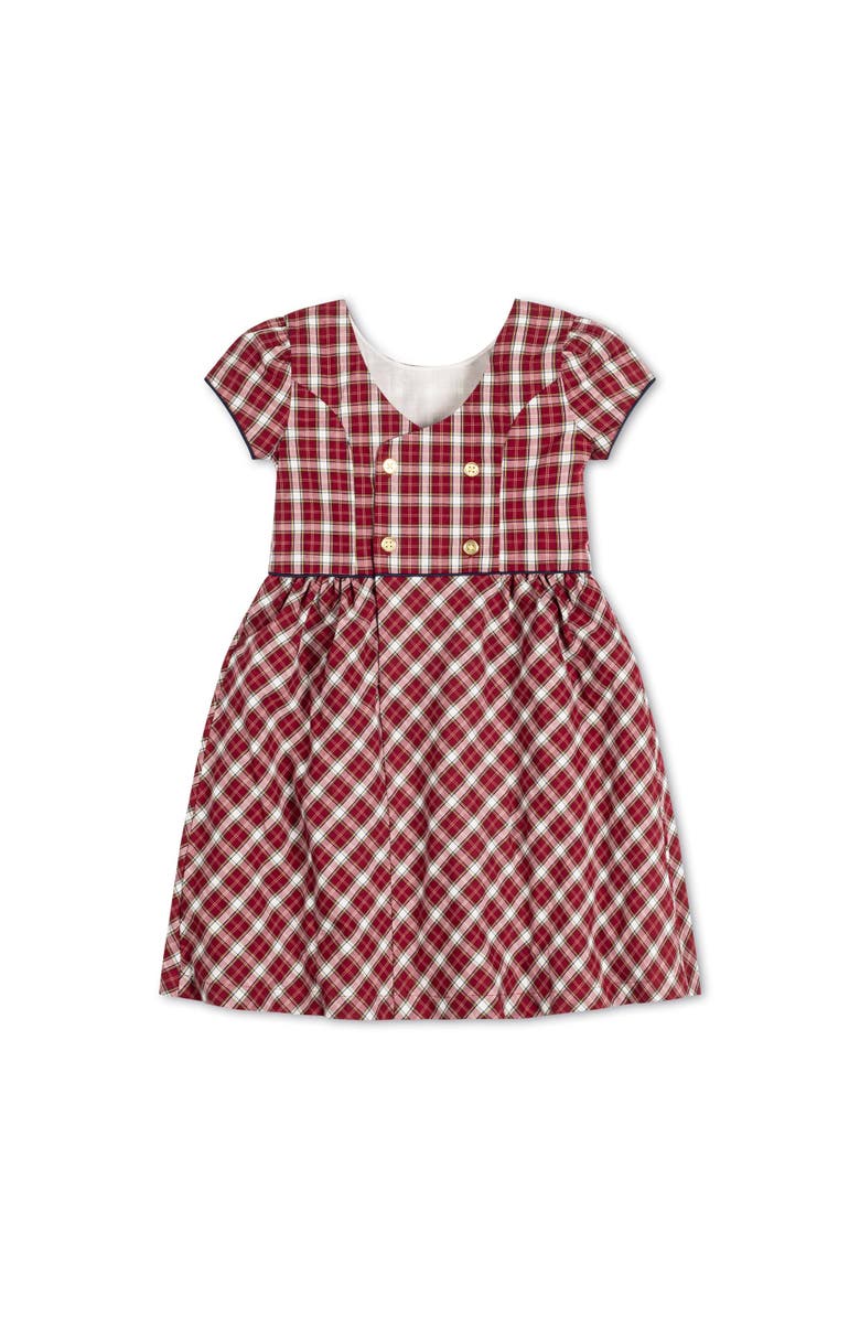 Hope & Henry Girls' Organic Short Sleeve Schoolgirl Dress, Toddler, Alternate, color,