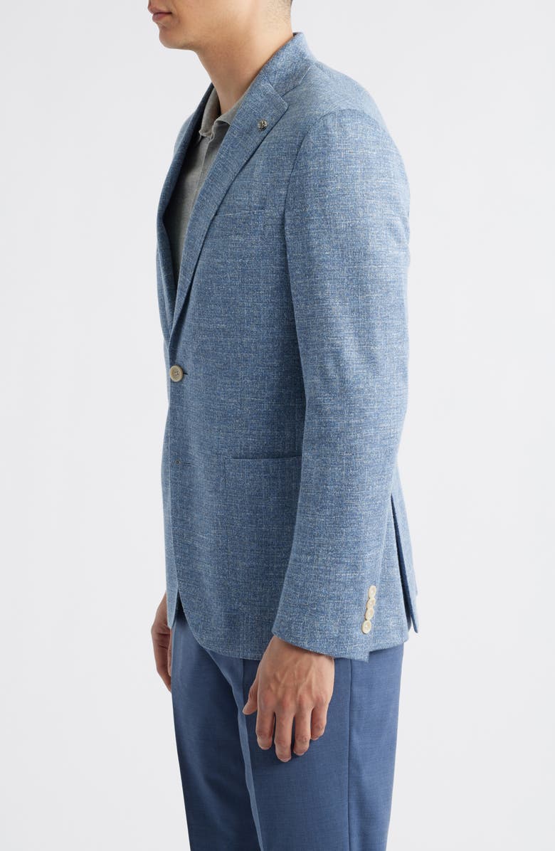 Jack Victor Hartford Light Blue Mélange Wool & Silk Blend Knit Sport Coat, Alternate, color, Light Blue