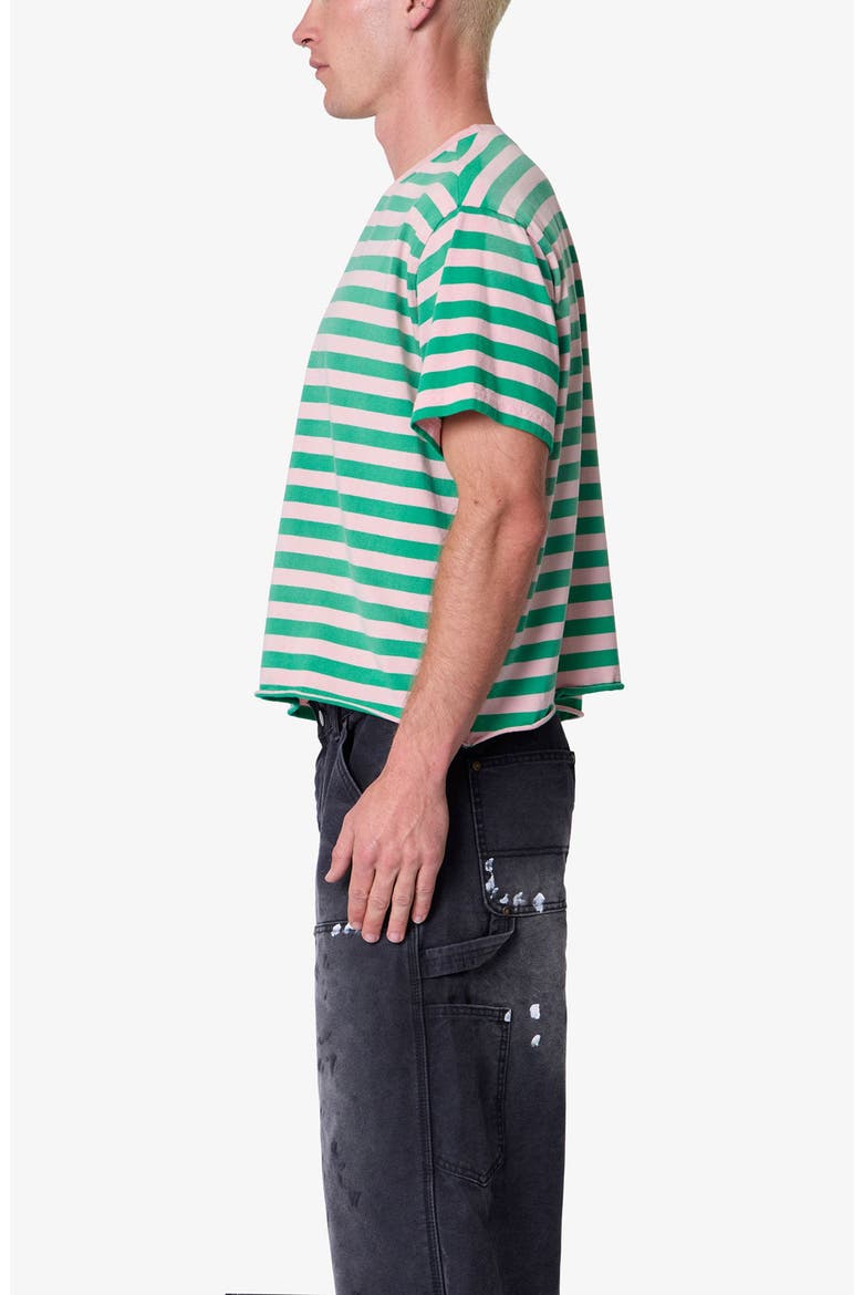 Stripe Cotton T-Shirt, Alternate, color, PINK/ GREEN