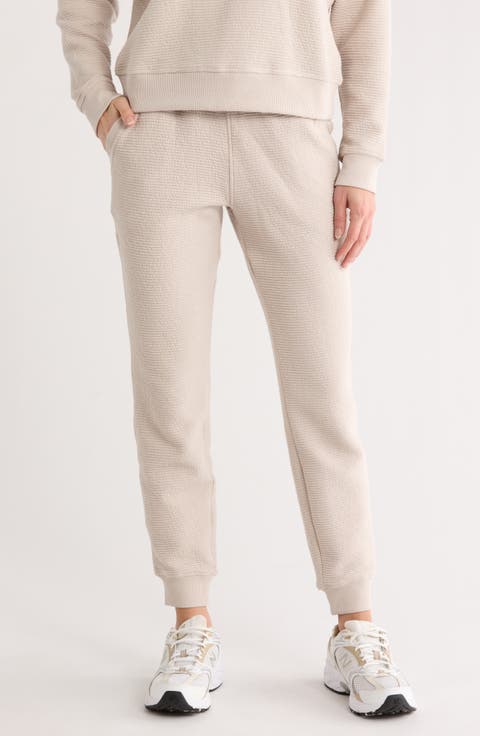 Cotton Blend Rib Sweatpants