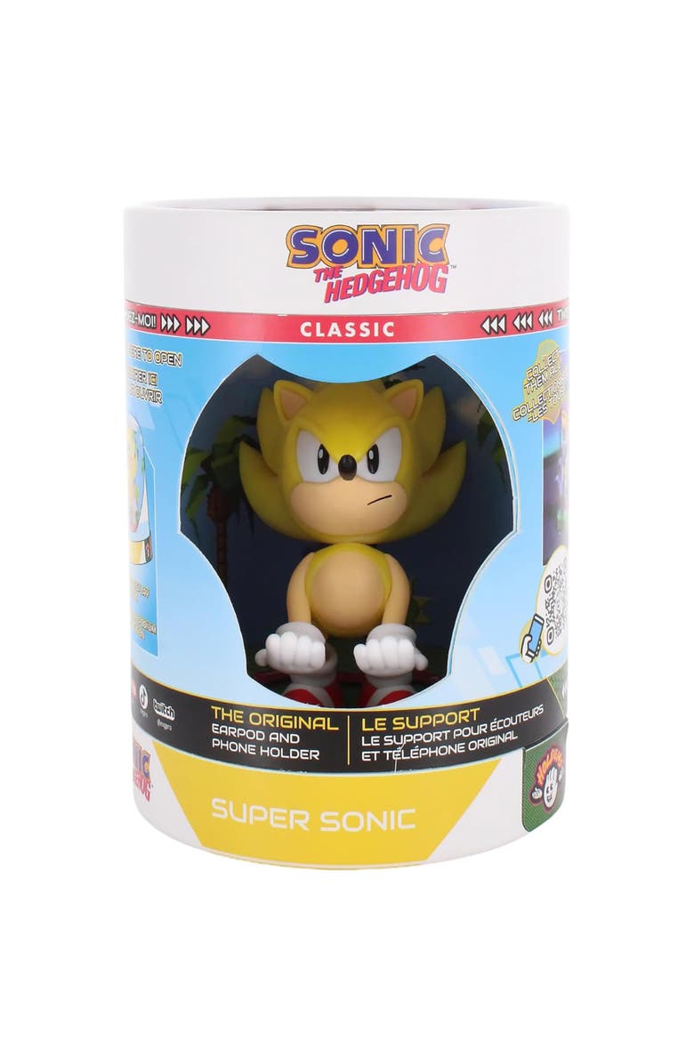 Exquisite Gaming Holdems Sega Super Sonic Earbud & Phone Holder, Alternate, color, Multicolored