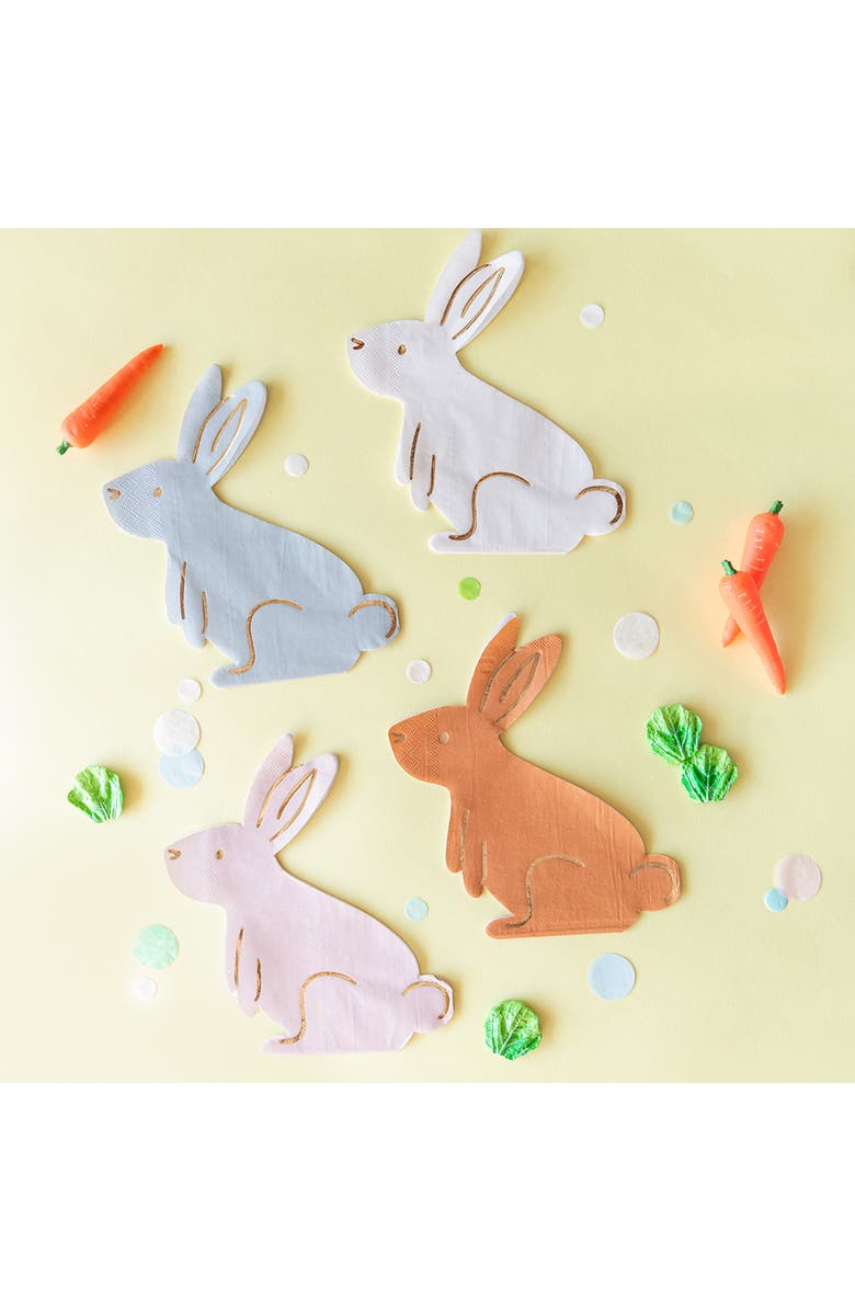 Daydream Society Bunnies In The Garden Bunny Die Cut Large Napkins, Alternate, color, Asssorted Pre-Pack