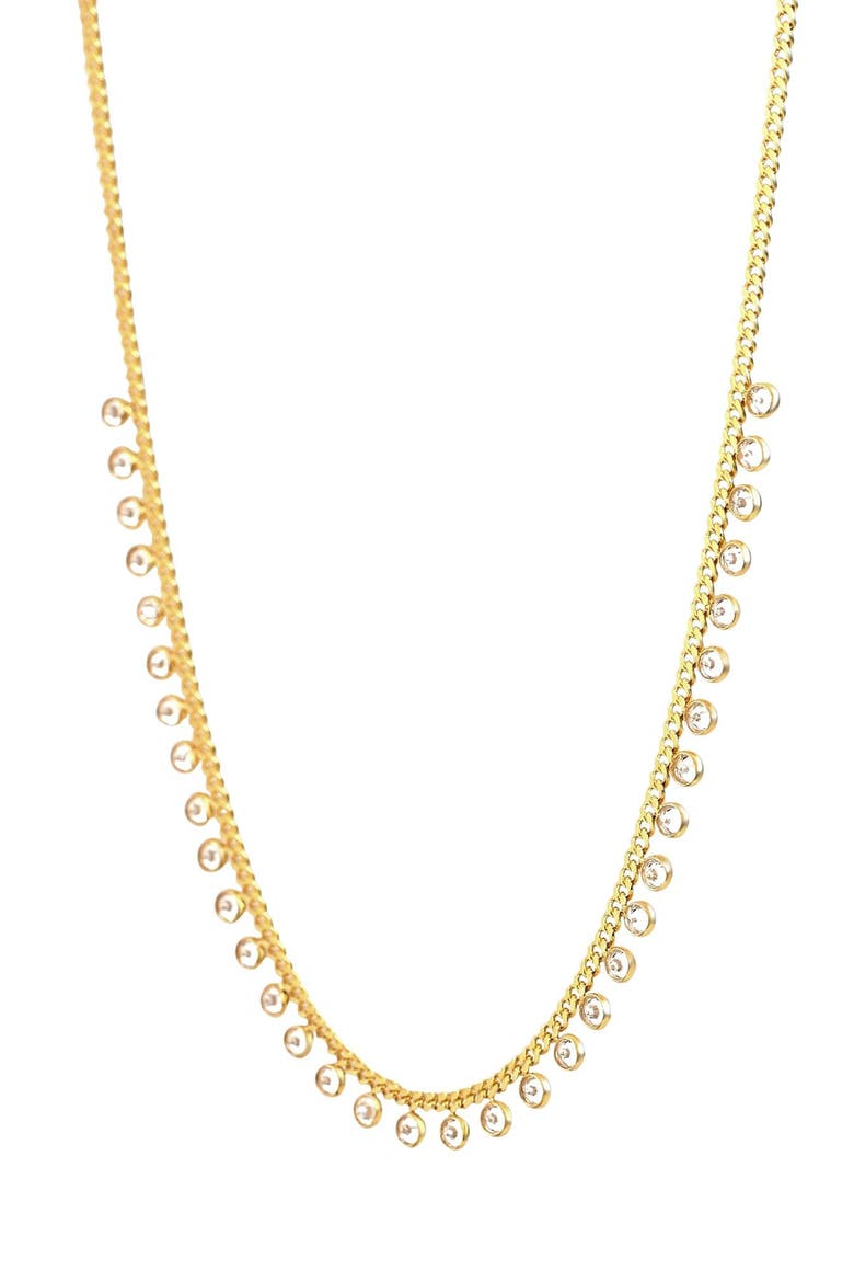 CZ Fringe Necklace, Alternate, color, GOLD