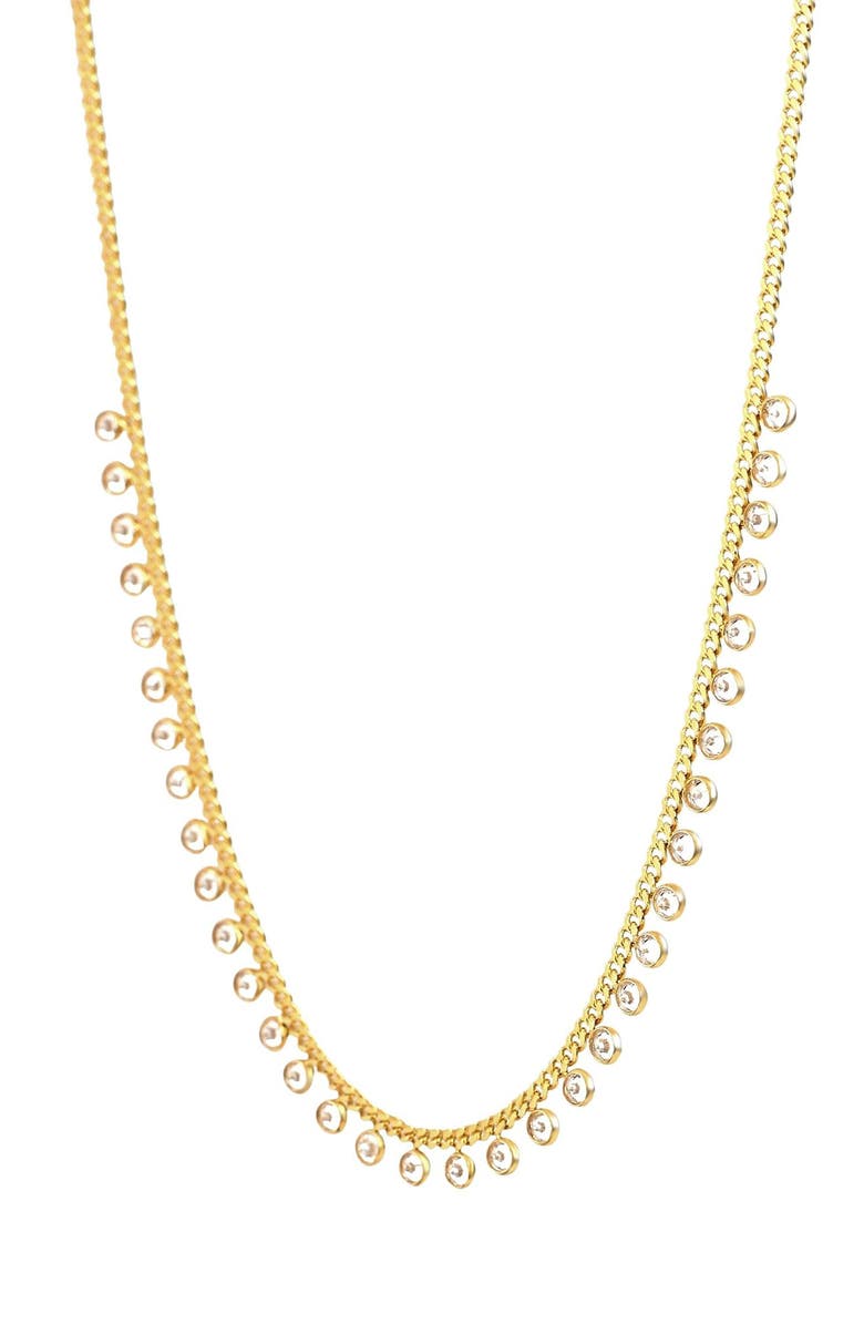 AMERICAN EXCHANGE CZ Fringe Necklace, Alternate, color, Gold