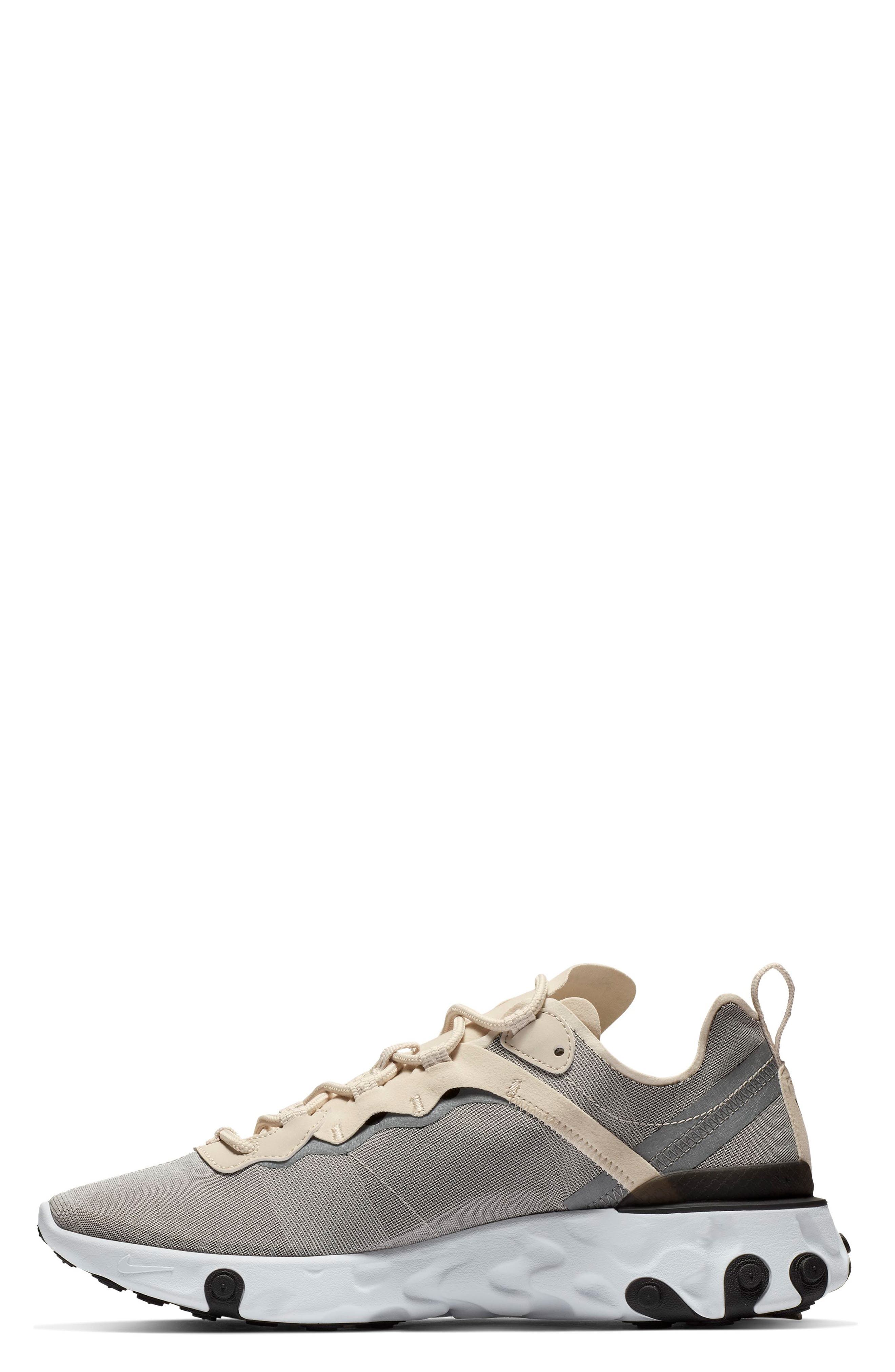 React Element 55 Sneaker, Alternate, color, LIGHT BROWN/ BEIGE/ WHITE