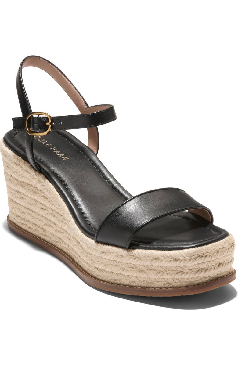 Cole Haan Keeton Cloudfeel Espadrille Ankle Strap Platform Wedge Sandal, Main, color,