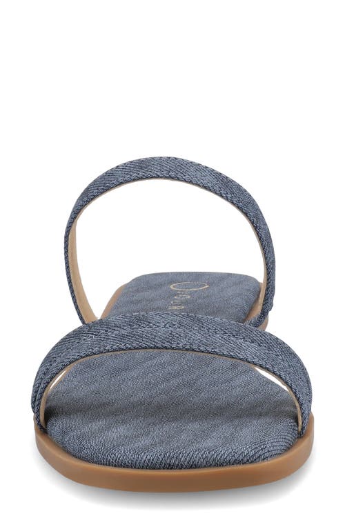 Journee Collection Brisa Slide Sandal In Denim