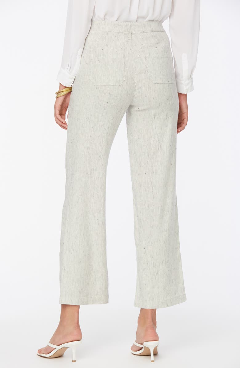 NYDJ The Trouser Slub Stripe Linen Blend Pants, Alternate, color,