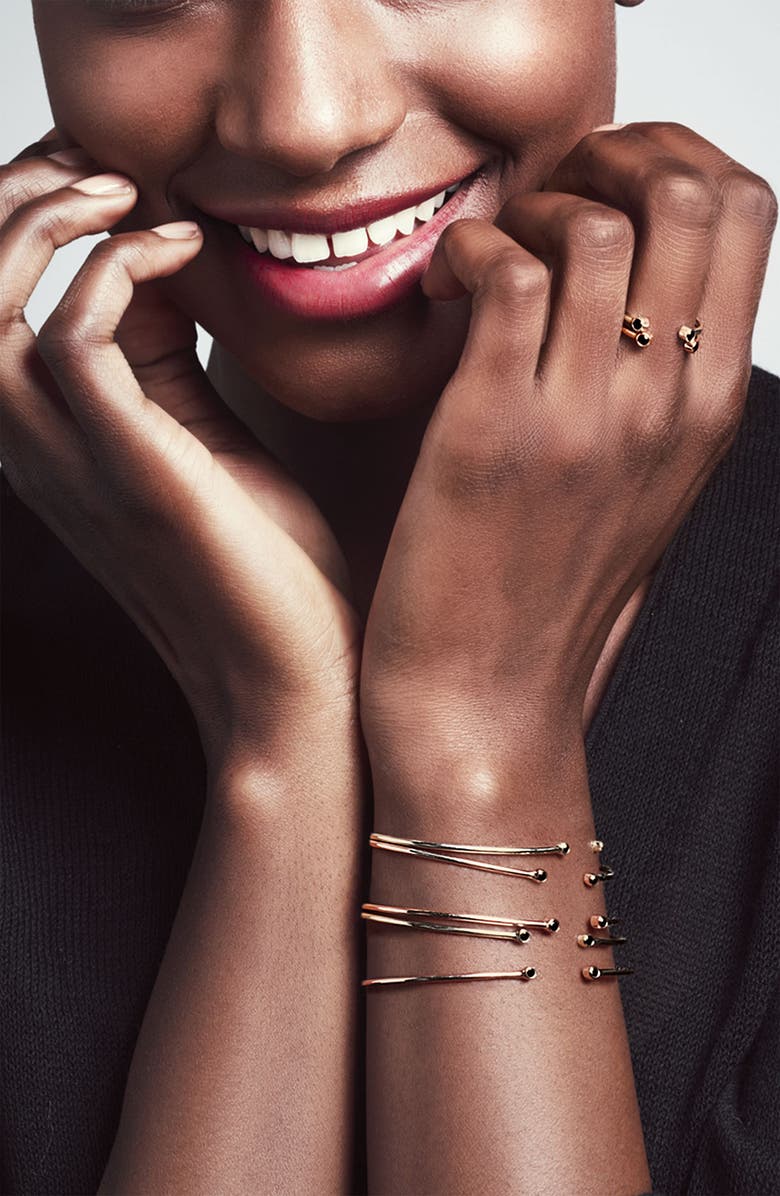 LANA Jewelry 'Echo' Black Diamond Ring, Alternate, color, 