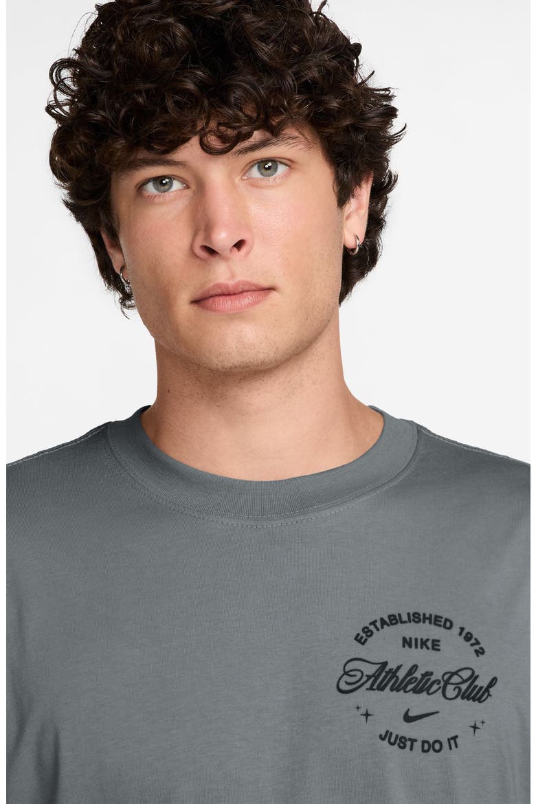 Athletic Club Cotton Graphic T-Shirt, Alternate, color, SMOKE GREY/ BLACK