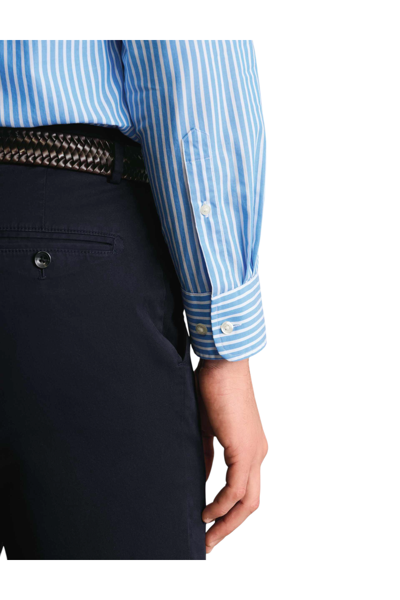 Stripe Stretch Washed Poplin Shirt, Alternate, color, Ocean Blue