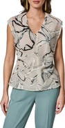 Donna Karan New York Swirl Print Burnout Sleeveless Knit Top