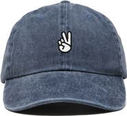 Dalix Peace Sign Embroidered Dad Hat