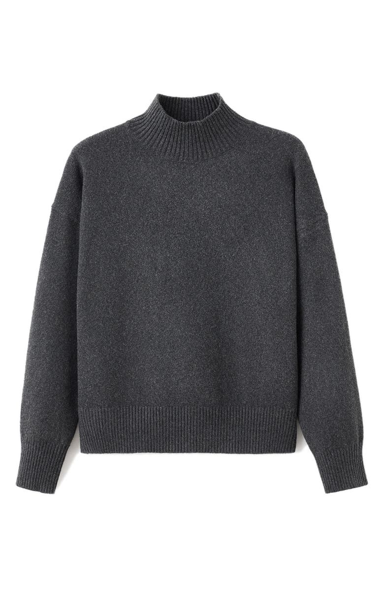 MANGO Turtleneck Sweater, Alternate, color, Charcoal