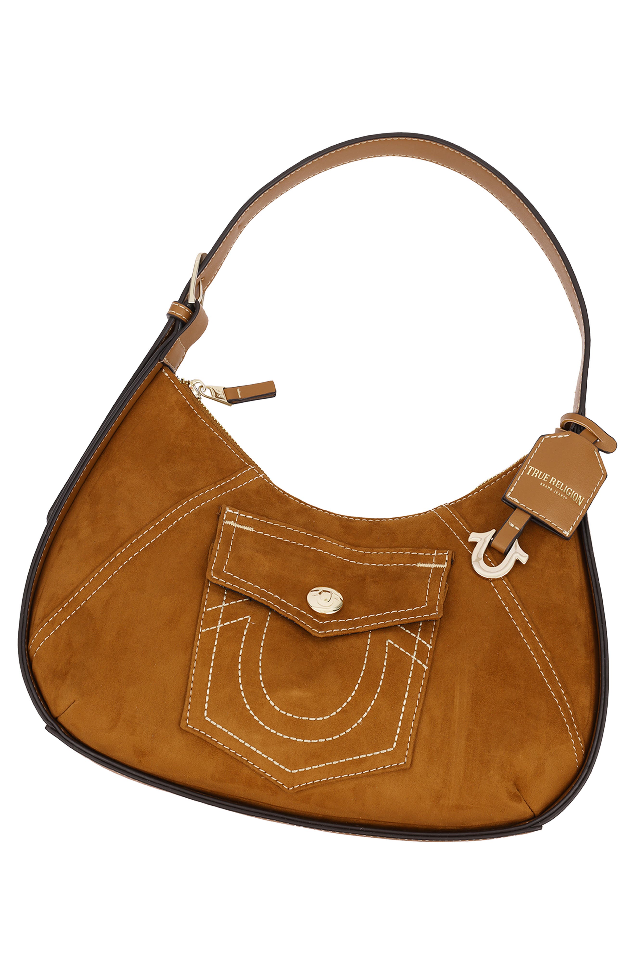 Horseshoe Pocket Shoulder Bag, Alternate, color, COGNAC