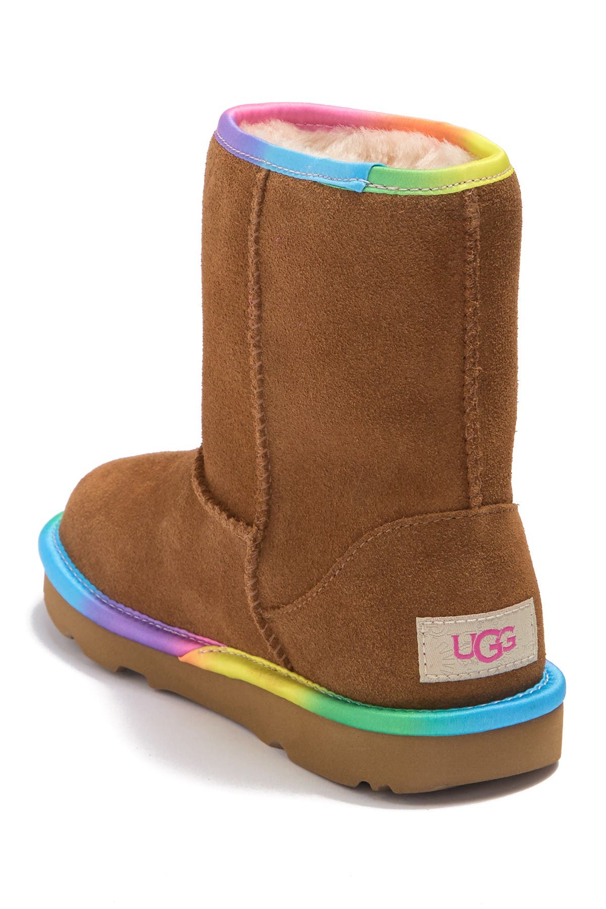 UGG<sup>®</sup> Kids' Rainbow Genuine Shearling Lined Boot, Alternate, color, 