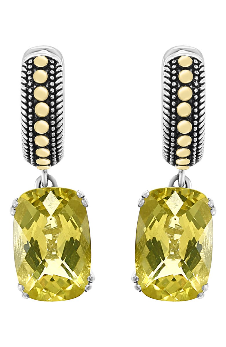EFFY Citrine Dangle Hoop Earrings, Alternate, color, Yellow
