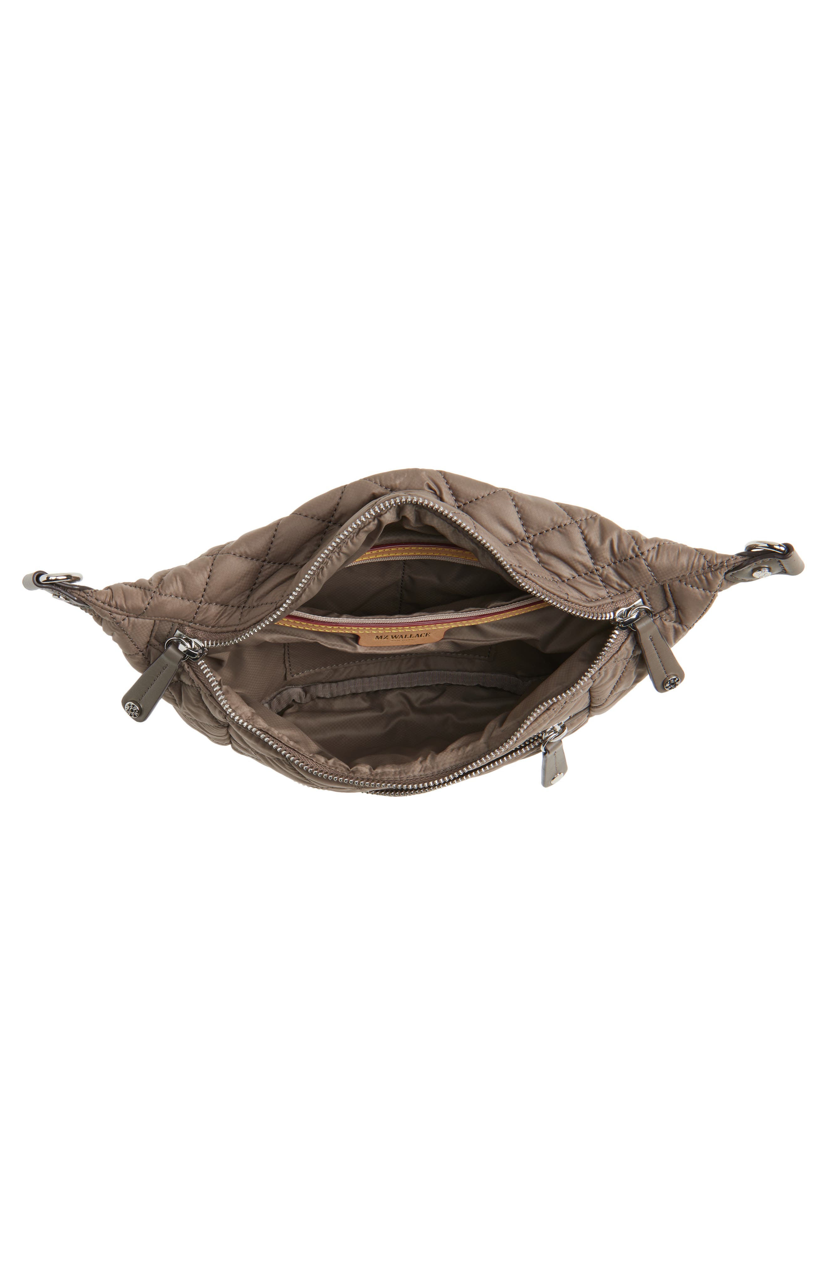 MZ Wallace Crosby Quilted Nylon Convertible Sling Bag, Alternate, color, Morning Dove
