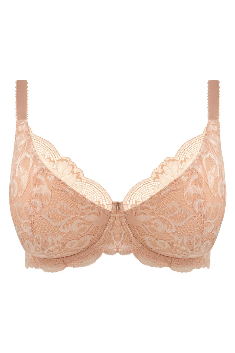 Emmaline Underwire Padded Plunge Bra, Alternate, color, NATURAL BEIGE