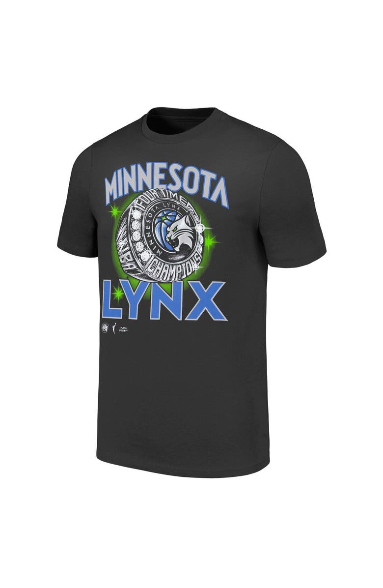 Playa Society Unisex Playa Society Black Minnesota Lynx WNBA Vintage Wash T-Shirt, Alternate, color, 
