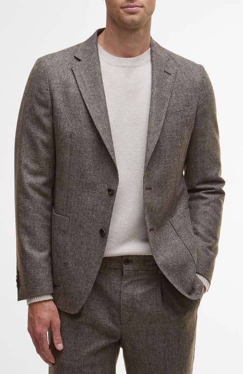 Kensington Glen Check Wool Blend Flannel Suit Jacket