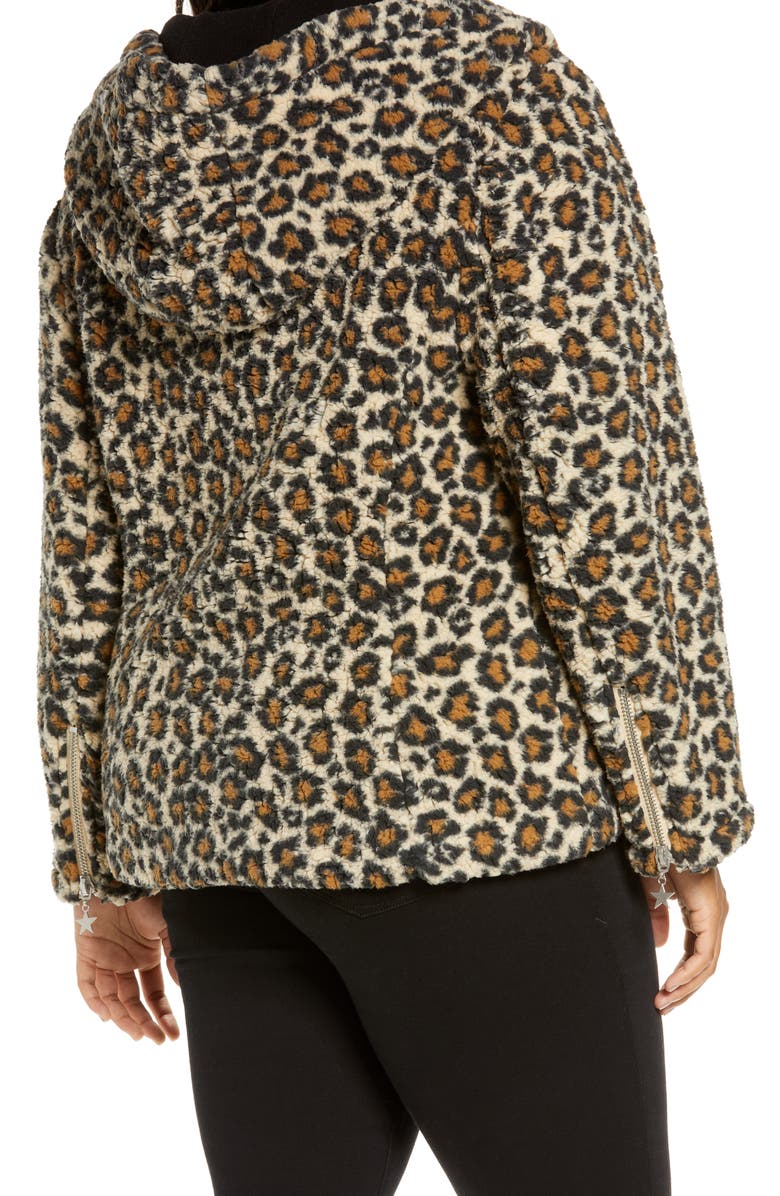 Chaser Cozy Leopard Zip Hoodie, Alternate, color, 