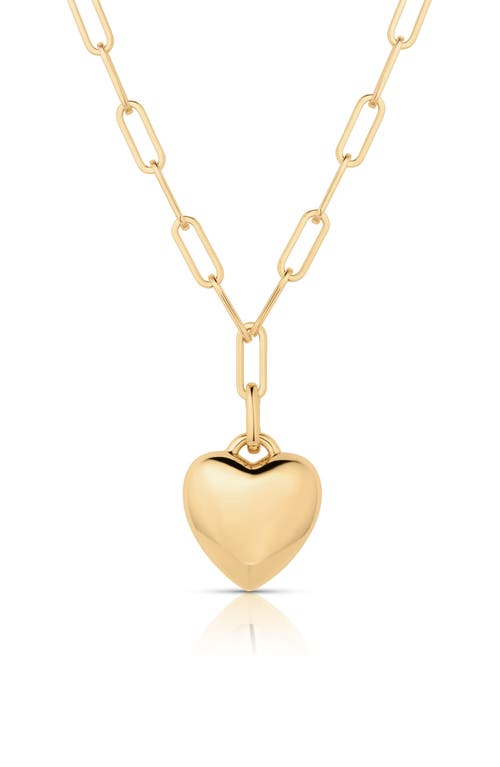 Thatch Aurelie Heart Clip Necklace In 14k Gold Plated